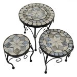 Verde Low Set of 3 Plant Stands Black