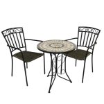 Brava 2 Seat Bistro Set Black