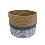 Small Monochrome Rope Basket Natural