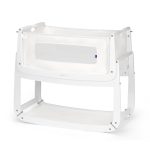 SnuzPod 3 White Bedside Crib with Mattress White