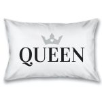 Queen with Crown Housewife Pillowcase White
