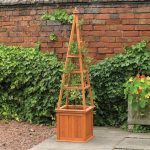 Obelisk Planter with Trellis Natural