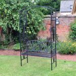 Kingfisher Garden Arch Bench Black