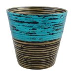 Small Blue Bamboo Plant Pot Blue