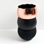 Black Large Hammered Plant Pot Black