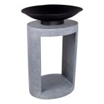 Ivyline Cement Firebowl and 56cm Oval Base Grey