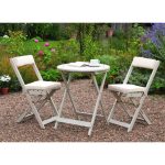 Raffles White 2 Seat Bistro Set Grey