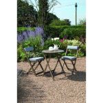 Raffles Grey 2 Seat Bistro Set Natural