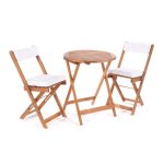Raffles Natural 2 Seat Bistro Set Natural