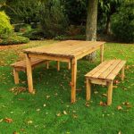 Charles Taylor Wooden 6 Seat Bench Dining Set Natural