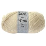 Wendy with Wool 400g Ecru Aran Yarn Cream