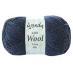 Wendy with Wool 400g Midnight Aran Yarn Navy