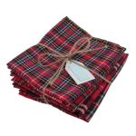 Pack fo 4 Tartan Fat Quarters Red