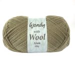 Wendy with Wool 400g Twig Aran Yarn Light Brown