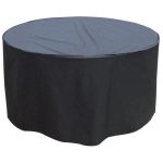 Garland 4 and 6 Seater Polyester Round Black Table Cover Black