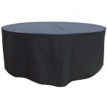 Garland 8 Seater Round Furniture Set Cover in Black Black