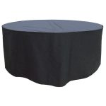 Garland 6 Seater Round Furniture Set Cover in Black Black