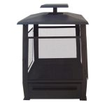 Fallen Fruits Pagoda Square Cast Iron Terrace Heater Black