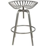 Fallen Fruits Metal Tractor Seat Grey Grey