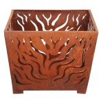 Fallen Fruits Medium Square Rusty Fire Basket Beige