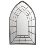 Fallen Fruits Trompe Loeil Gothic Metal Window Mirror Black