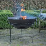 Fallen Fruits 60cm Reclaimed Metal Fire Bowl Black