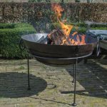 Fallen Fruits 70cm Reclaimed Metal Fire Bowl Black