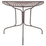 Fallen Fruits Old Rectory Half Round Metal Table Brown
