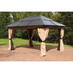 Rectangle Polycarbonate Gazebo 3m x 4m Brown