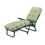 Deluxe Cotswold Stripe Sunbed Green