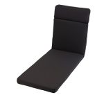Glendale Sun Lounger Charcoal Cushion Seat Pad Black