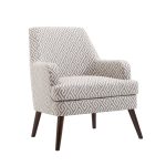 Reuben Geo Print Accent Chair – Grey Grey