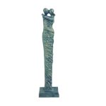 Solstice Sculptures Gold Verdigris Contemporary Twist Sculpture Gold