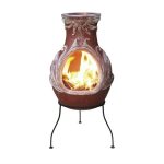 Gardeco 4 Elements Small Clay Chiminea Red