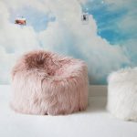 Skylar Mongolian Faux Fur Small Bagel – Blush Blush (Pink)