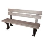 Armless Grey Bench Grey