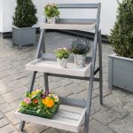 Florenity Grigio Grey Folding Pot Shelf Grey