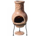 Gardeco Amigos Small Clay Chiminea Beige