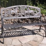 Cast Iron Unicorn Bench Black