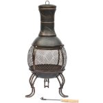 Gardeco Cordoba Steel Chiminea Black