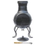 Gardeco Roxie Small Steel Chiminea Black