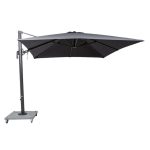 Palermo 3m Grey Cantilever Parasol with LED Strip Lights Grey