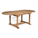King John Teak Extendable Dining Table Brown