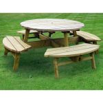 Rose Eight Seater Picnic Table Natural