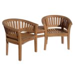 Windsor Companion Teak Bench Seat Brown