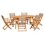 Royal Craft Chelsea Wooden 6 Seat Dining Set Natural