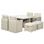 Royal Craft Seychelles 8 Seat Cube Dining Set Grey