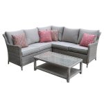 Royal Craft Seychelles Rattan Corner Sofa Set Grey