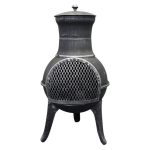 La Hacienda Squat Steel Chiminea Grey