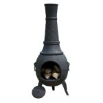 La Hacienda Mega Cast Iron Chiminea Black